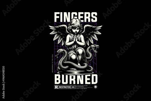 graphic tee design streetwear style modern scary tee design