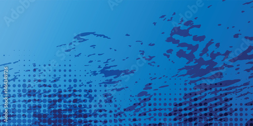 Stippled radial brush strokes. Grain dotted gradient collection. Grunge sprinkle spray texture. Dirty dust sand noise round elements. Splattered dotted overlay set. Blue splashed stains spots vector
