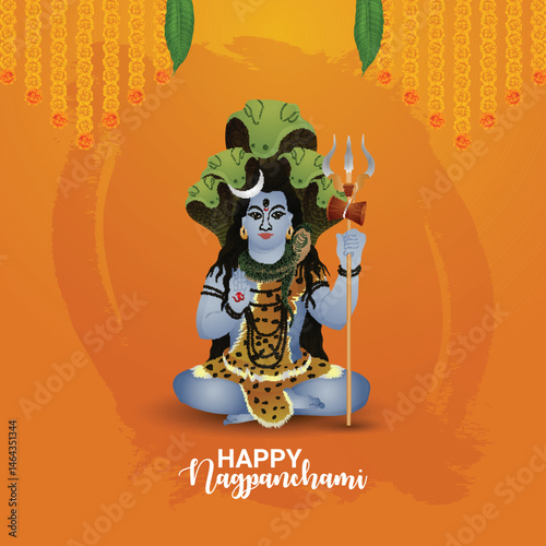 Happy nagpanchami indian festival design