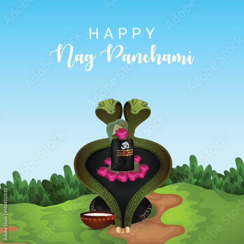 Happy nag panchami festival background