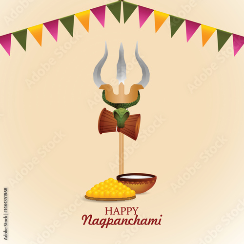 Happy nagpanchami celebration and background