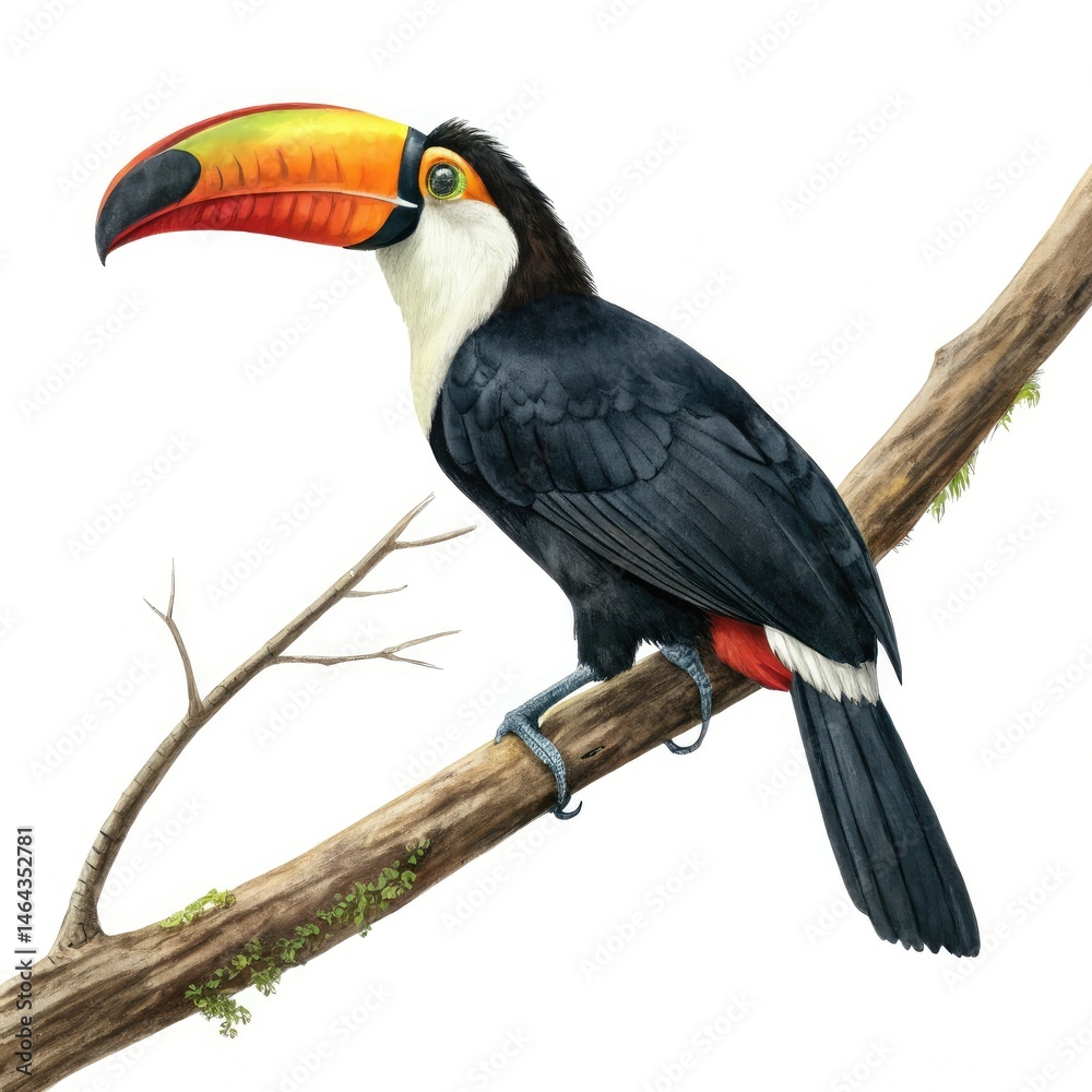 Obraz premium toucan on a white background