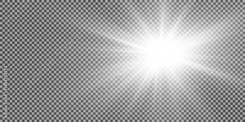 A bright flash of light. Light sparkles. Light effect. Light star.