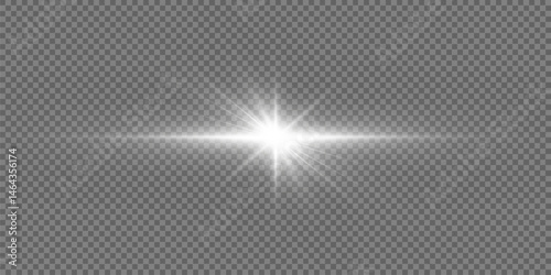 A bright flash of light. Light sparkles. Light effect. Light star.