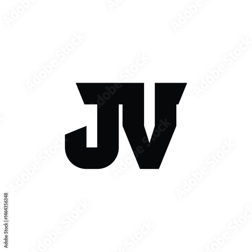 Free Download JV monogram logo design letter text name symbol monochrome logotype alphabet character simple logo - GFXLoad