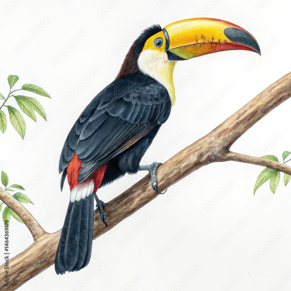 Fototapeta premium toucan on a white background