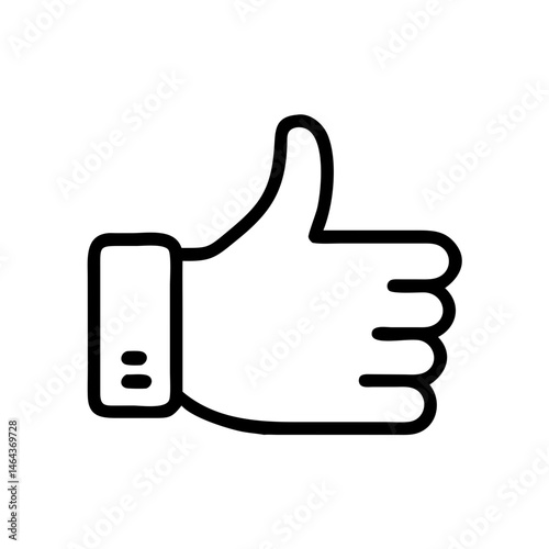 Icon of a thumbs-up gesture in a minimalist style  