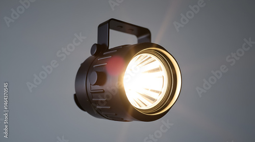 Black Pocket halogen lamp fluorescent