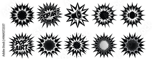 set of comic stlye Vector white background
