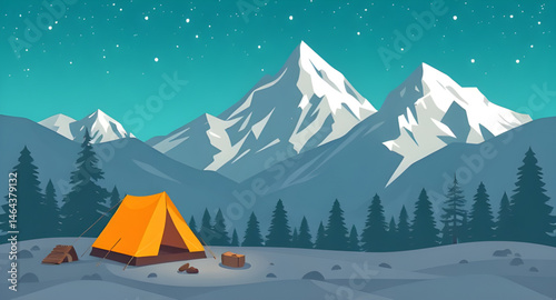 camping cartoon vector