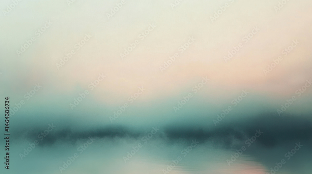 Fototapeta premium Abstract blurred landscape scene with soft pastel colors creating a calm and serene atmosphere suitable for backgrounds and artistic projects