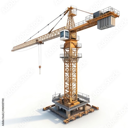 crane isolated on white background
