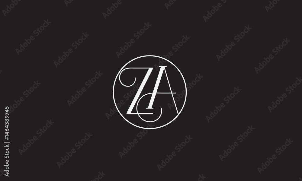 Fototapeta premium ZA, AZ , A , Z , Abstract Letters Logo Monogram