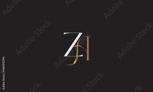 ZA, AZ , A , Z , Abstract Letters Logo Monogram