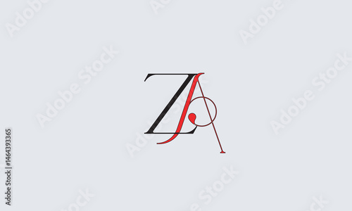  ZA, AZ , A , Z , Abstract Letters Logo Monogram