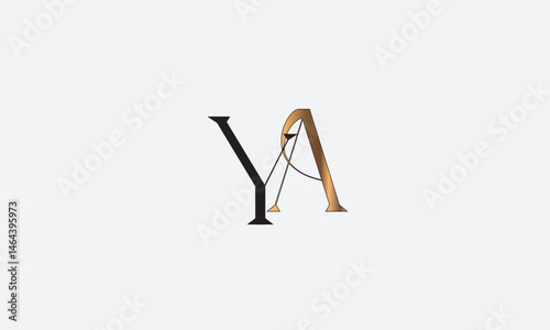  YA, AY , A , Y , Abstract Letters Logo Monogram