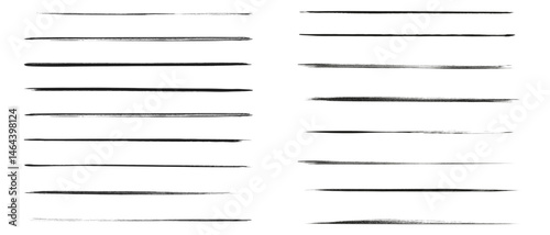 Set of artistic pen brushes.Doodles, ink brushes.Set of vector grunge brushes. Collection of strokes of markers. Set of wavy horizontal lines	