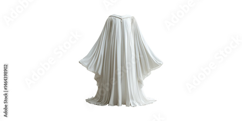 Elegant Cloak With Flowing Design. Symbol Of Mystery And Grace Isolated On Transparent Background