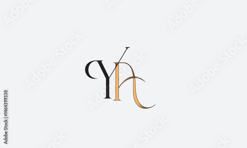 YA, AY , A , Y , Abstract Letters Logo Monogram