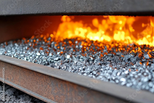 Industrial heat treatment furnace used for metal hardening processes in manufacturing facilities