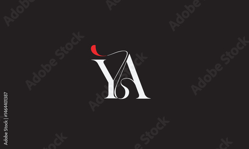 YA, AY , A , Y , Abstract Letters Logo Monogram
