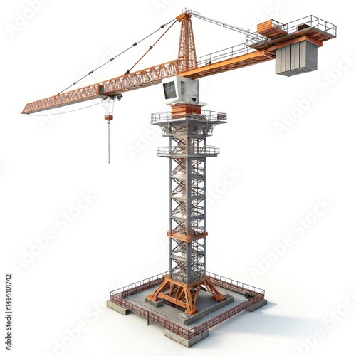 crane isolated on white background