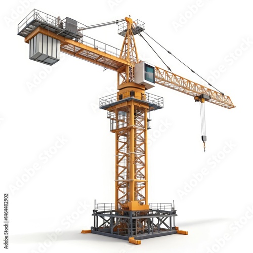 crane isolated on white background