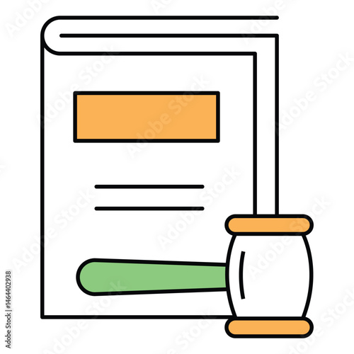 Legal Amendment vector Icon design Representing Constitutional Rights