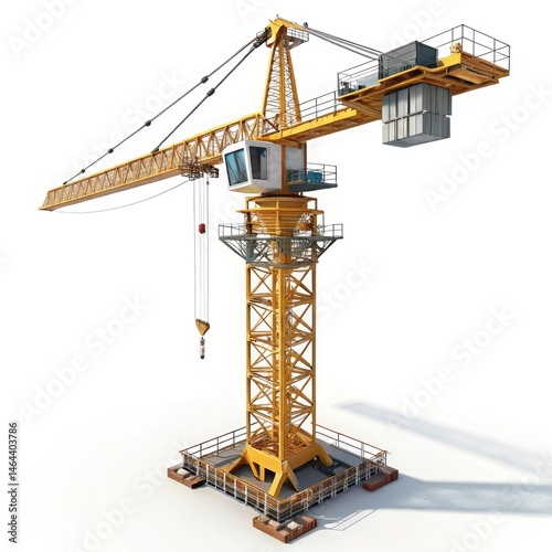 crane isolated on white background