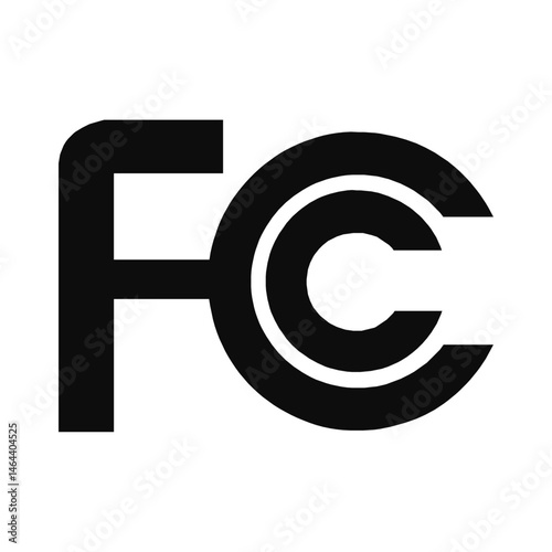 FCC Sign Symbol ICON VECTOR