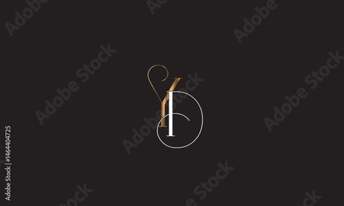 YD, DY , D , Y , Abstract Letters Logo Monogram