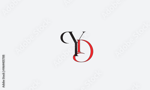 YD, DY , D , Y , Abstract Letters Logo Monogram