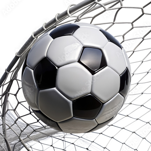Soccer Ball Caught in Net