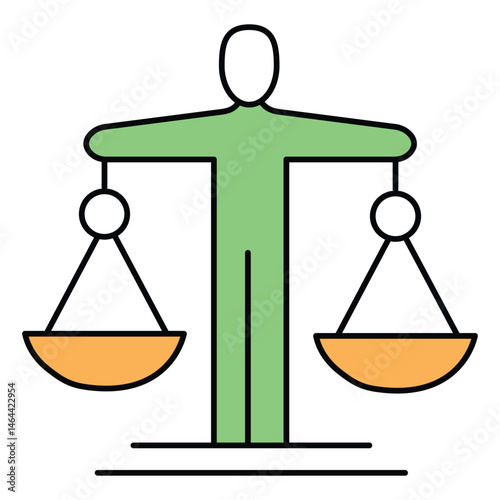 Human Rights Law vector Icon design Representing Legal Compliance