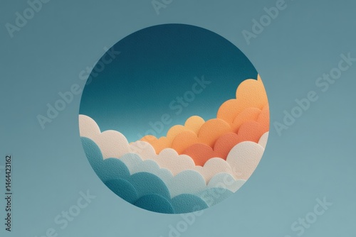serene illustration depicting inner world versus external environment showcasing dichotomy through different abstract