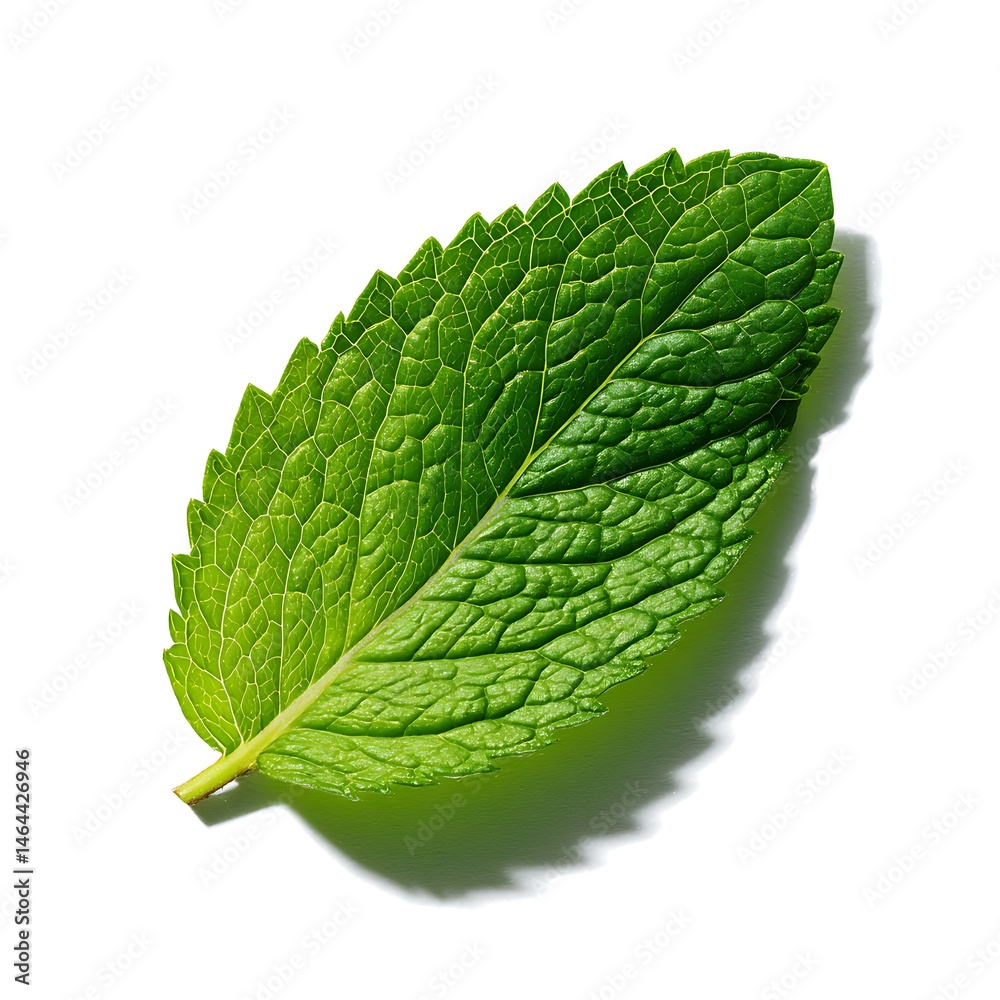 Obraz premium Mint leaf isolated on a white background