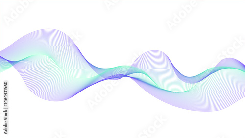 Abstract wavy design with soft blue gradients.Dynamic blue wave illustration with gentle curves.