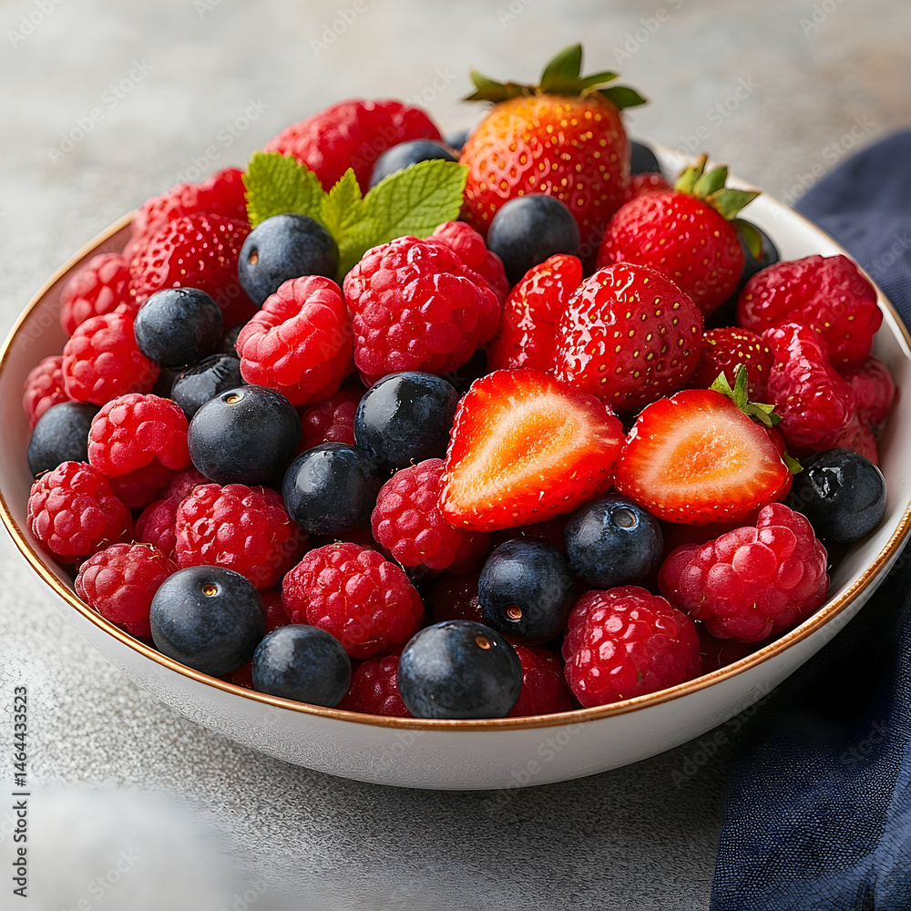 Obraz premium Assorted berries in bowl