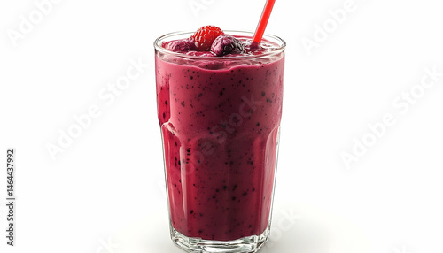 Berry smoothie in tall glass