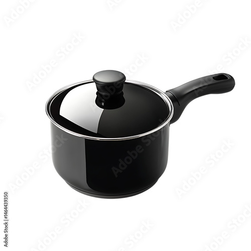 New black saucepan with non-stick surface