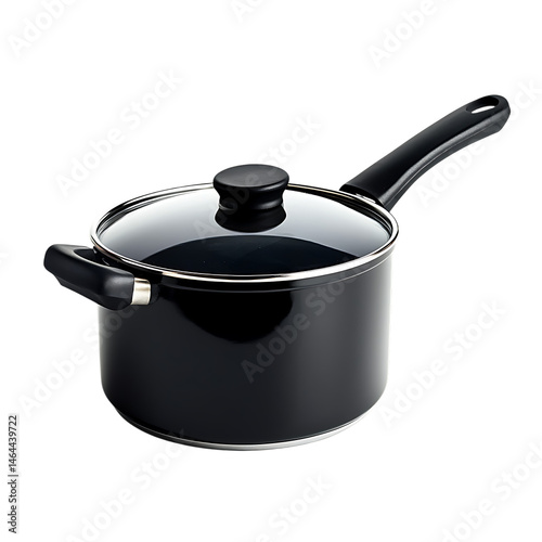 New black saucepan with non-stick surface