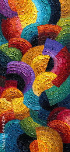 Obraz na płótnie abstract, pattern, modern art, large scrapes, geometry, golden background, vogue, sculptured broad palette knife strokes, wide brushstrokes, thin black lines, bright vibrant palette w salonie