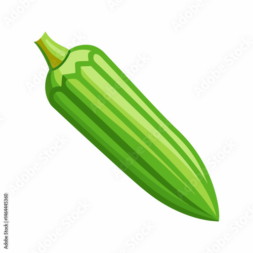 Vibrant Green Okra.  A Fresh Culinary Delight