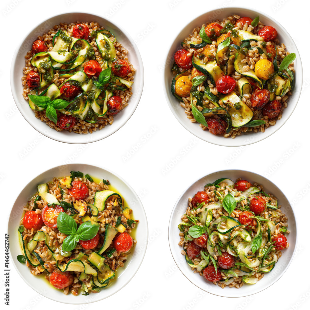 Farro Salad, Cherry Tomatoes, Zucchini Farro Salad, Cherry Tomatoes, Zucchini