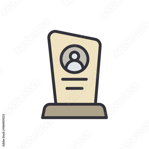 Iconic representation of a gravestone, a poignant symbol of remembrance