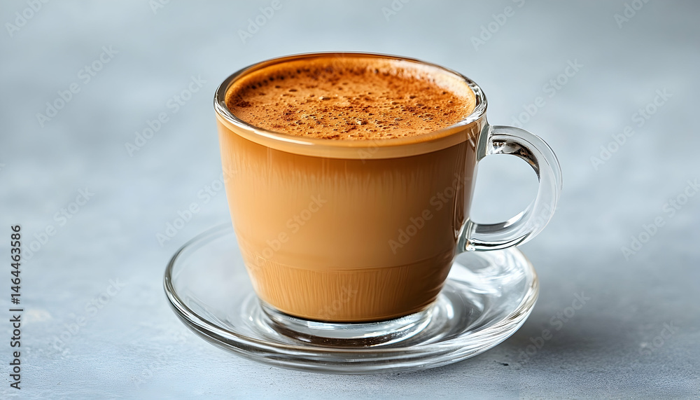 Obraz premium Coffee drink in glass cup