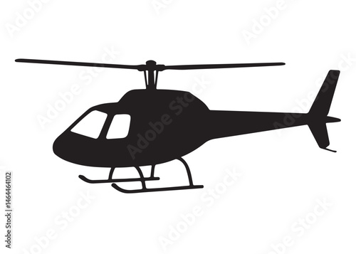 silhouette of a flying helicopter logo silhouette vector, helicopter silhouette icon logo, simple silhouette illustration of helicopter vector silhouette logo icon isolated on a white background