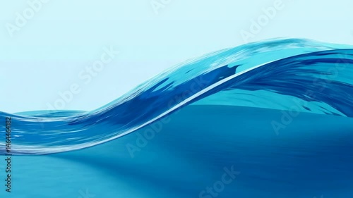 Animation of the formation of a giant wave after the shift of tectonic plates