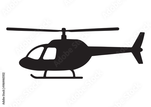 silhouette of a flying helicopter logo silhouette vector, helicopter silhouette icon logo, simple silhouette illustration of helicopter vector silhouette logo icon isolated on a white background