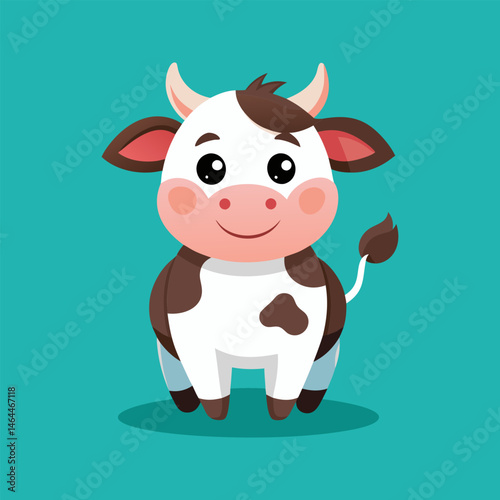 Adorable Cartoon Cow Illustration